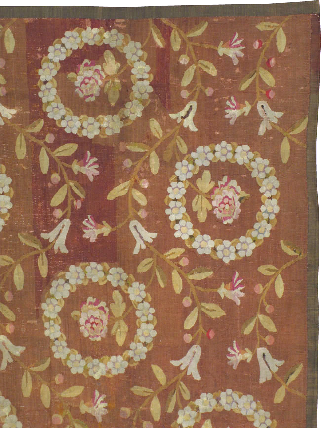 Antique French Aubusson Carpet, No.10022 - Gss