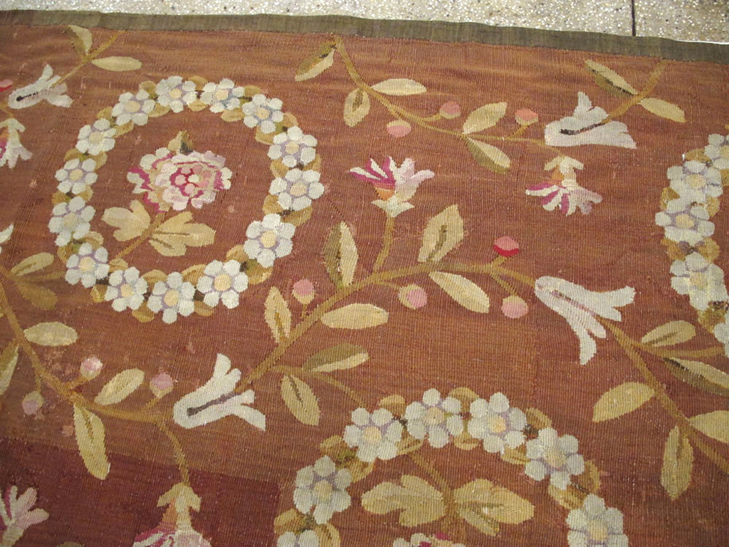Antique French Aubusson Carpet, No.10022 - Gss