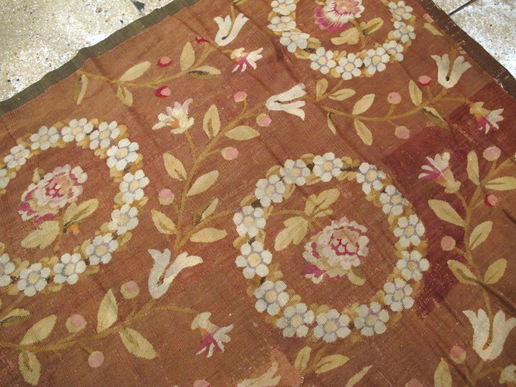 Antique French Aubusson Carpet, No.10022 - Gss