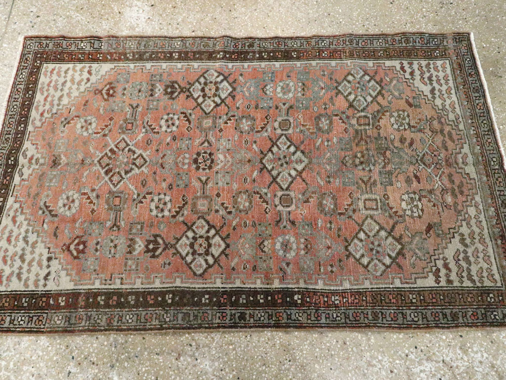 Antique Persian Malayer Throw Rug, No.10082 - Gss