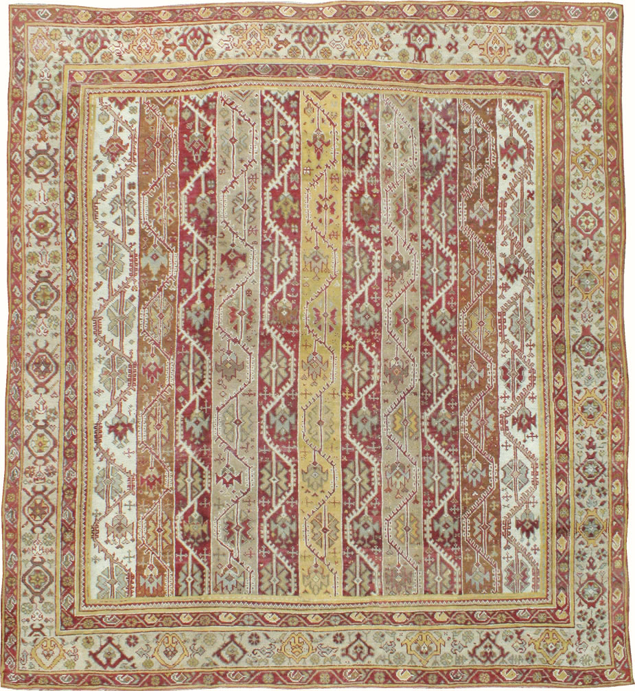 Antique Turkish Oushak Carpet, No.10142 - Gss