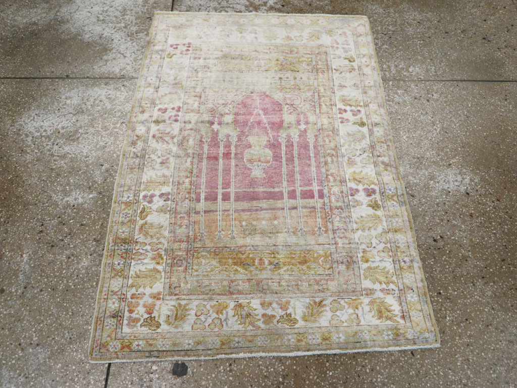 Antique Turkish Sivas Throw Rug, No.10175 - Gss