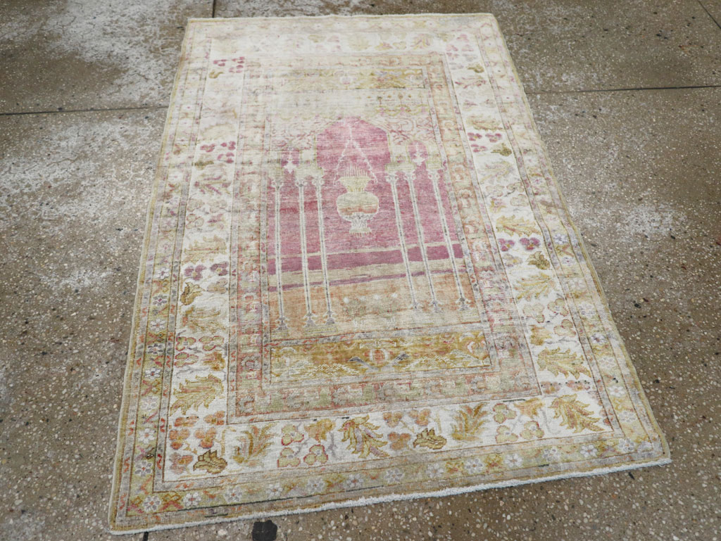 Antique Turkish Sivas Throw Rug, No.10175 - Gss