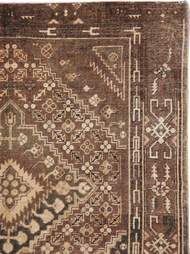 Antique East Turkestan Khotan Accent Rug, No.10242 - Gss