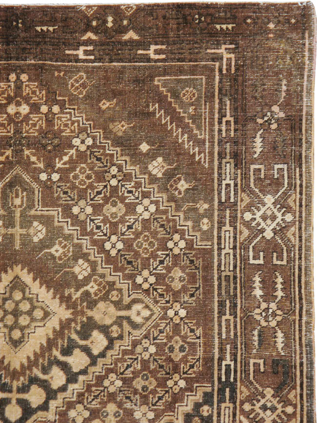 Antique East Turkestan Khotan Accent Rug, No.10242 - Gss