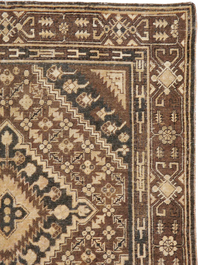 Antique East Turkestan Khotan Accent Rug, No.10242 - Gss