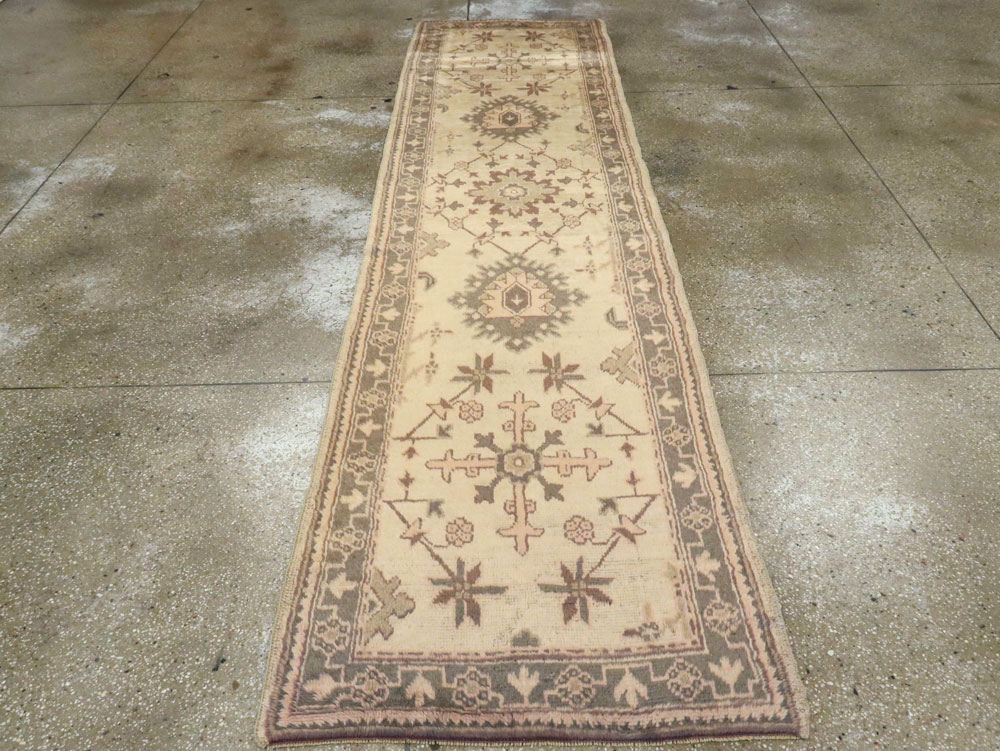 Antique Turkish Oushak Runner, No.10263 - Gss