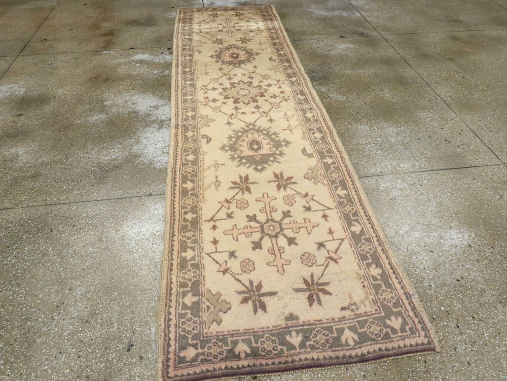 Antique Turkish Oushak Runner, No.10263 - Gss