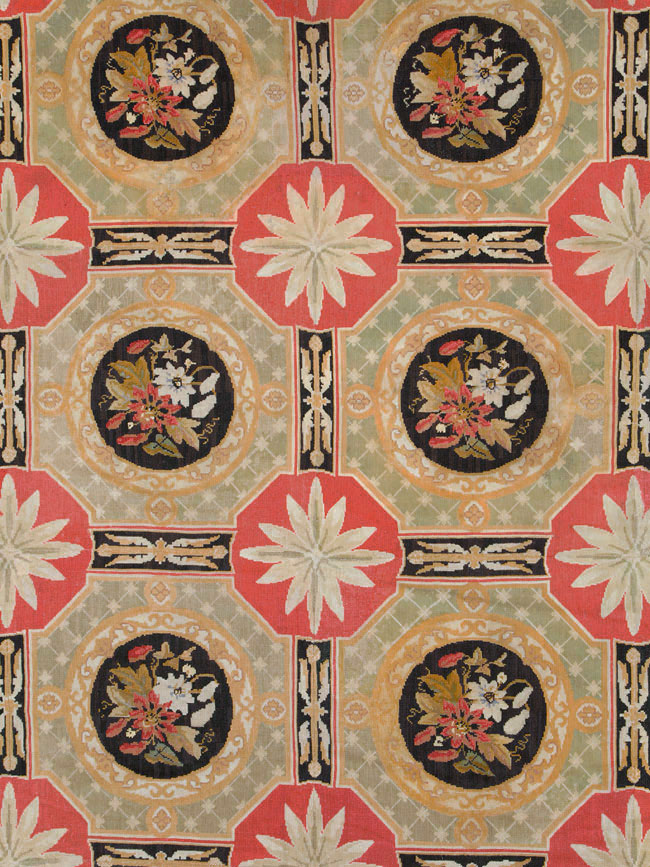 Antique English Needlepoint Carpet, No.10328 - Gss