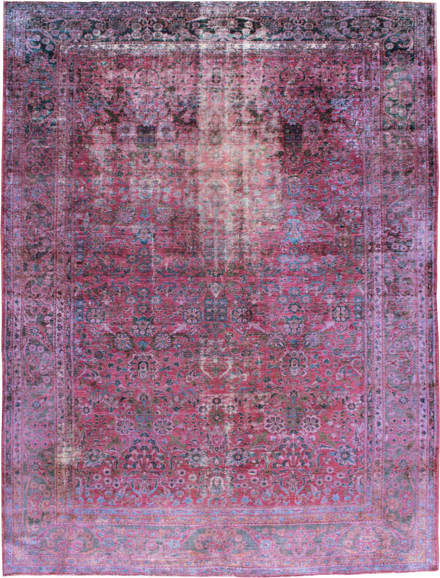 Antique Persian Overdyed Lilihan Carpet, No.10455 - Gss