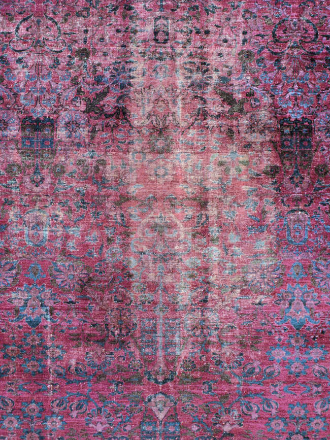 Antique Persian Overdyed Lilihan Carpet, No.10455 - Gss