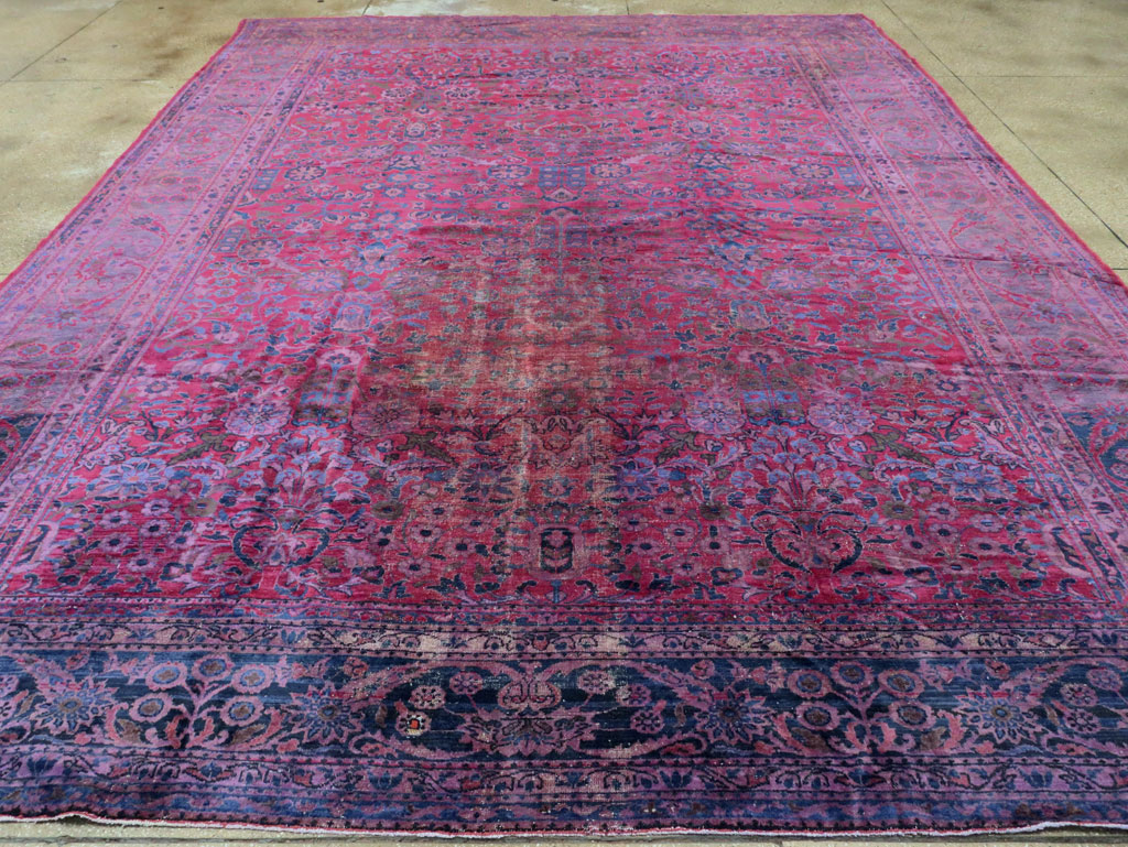 Antique Persian Overdyed Lilihan Carpet, No.10455 - Gss