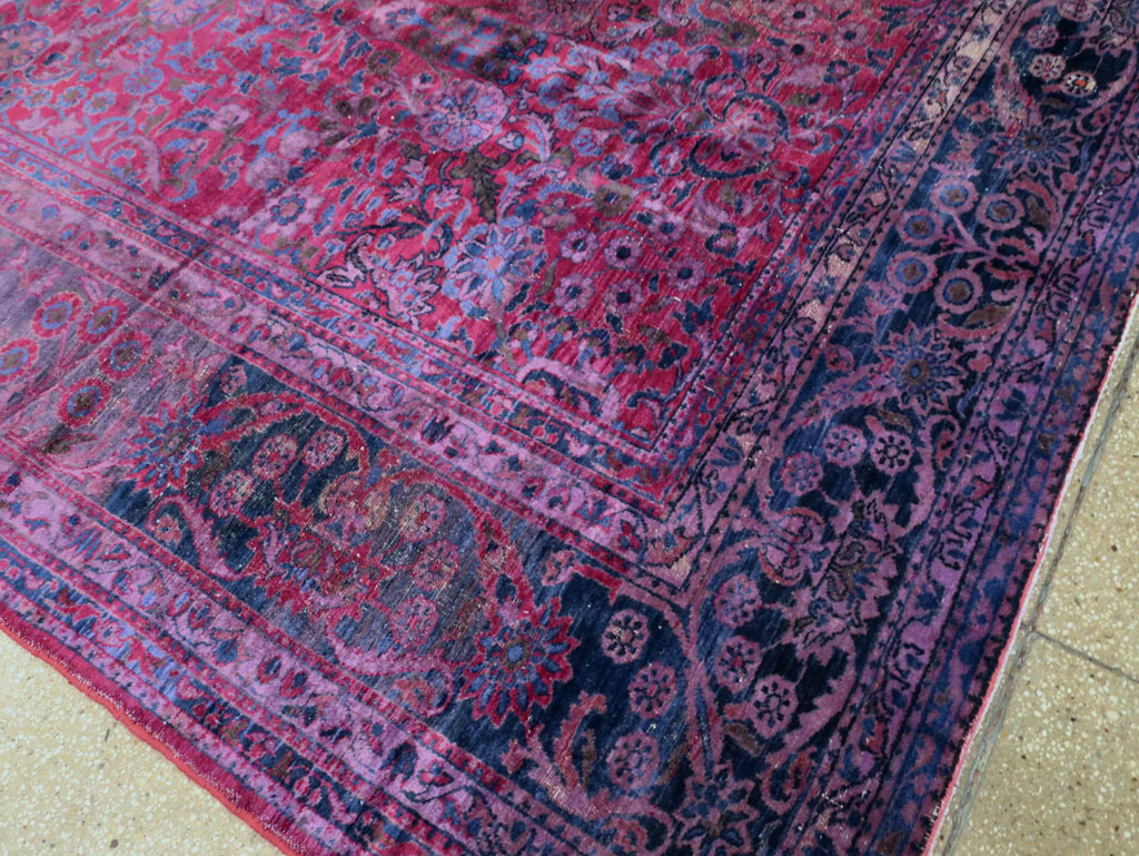 Antique Persian Overdyed Lilihan Carpet, No.10455 - Gss