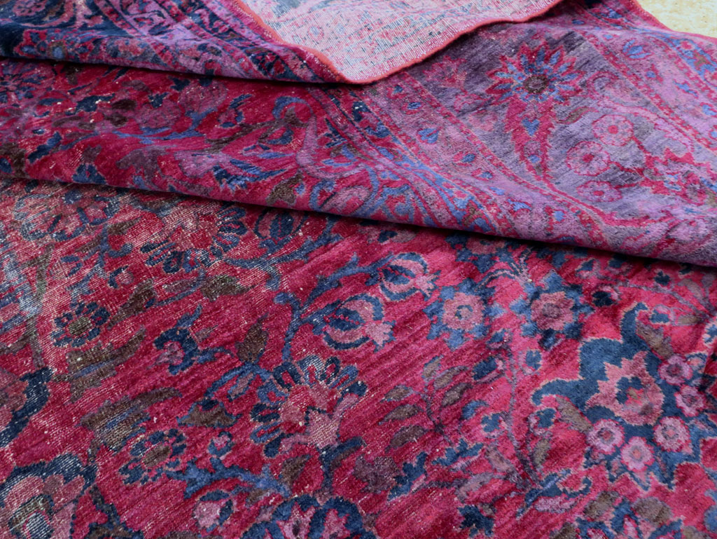 Antique Persian Overdyed Lilihan Carpet, No.10455 - Gss