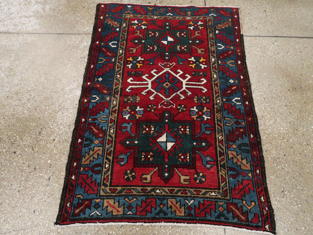Antique Persian Karajeh Throw Rug, No.10516 - Gss