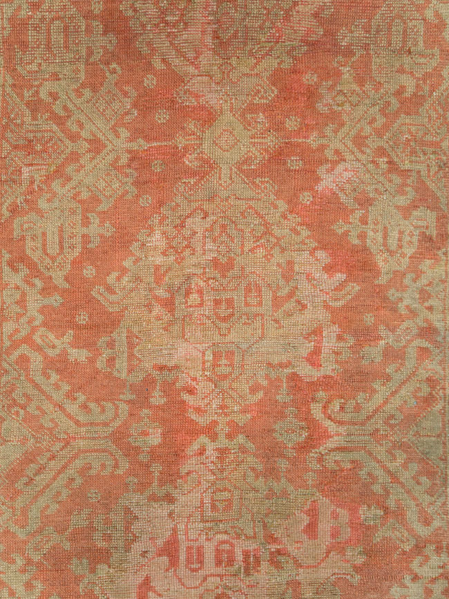 Vintage Turkish Oushak Wide Gallery Runner, No.10531 - Gss