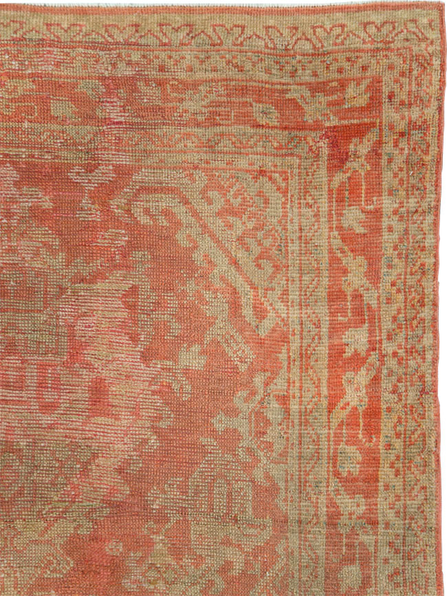 Vintage Turkish Oushak Wide Gallery Runner, No.10531 - Gss