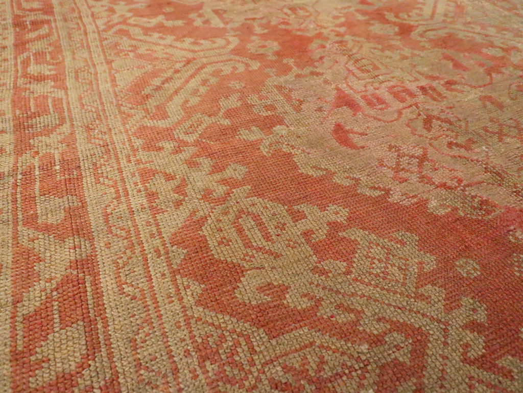 Vintage Turkish Oushak Wide Gallery Runner, No.10531 - Gss
