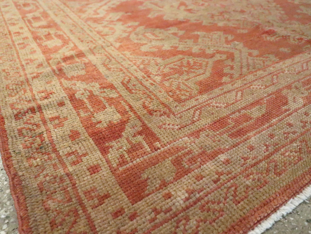 Vintage Turkish Oushak Wide Gallery Runner, No.10531 - Gss