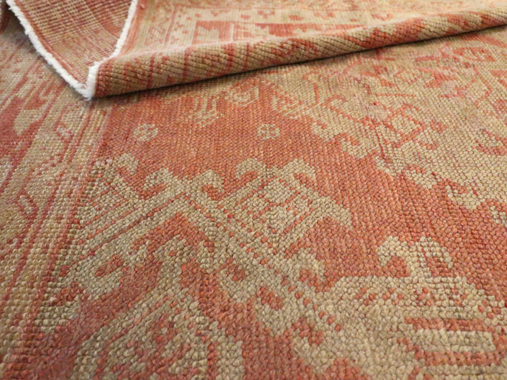 Vintage Turkish Oushak Wide Gallery Runner, No.10531 - Gss