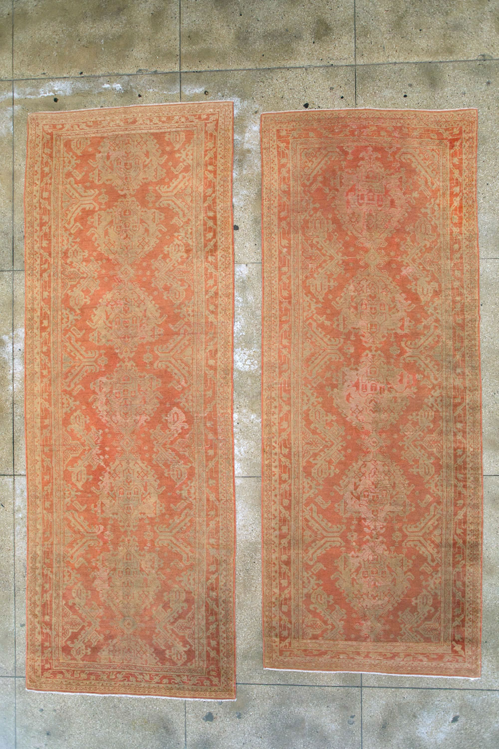 Vintage Turkish Oushak Wide Gallery Runner, No.10531 - Gss