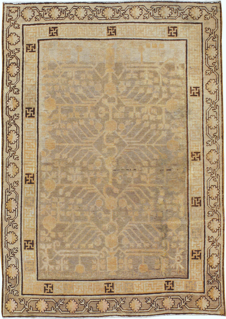 Antique East Turkestan Khotan Rug, No.10586 - Gss