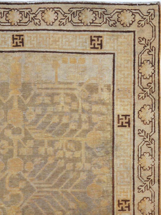 Antique East Turkestan Khotan Rug, No.10586 - Gss