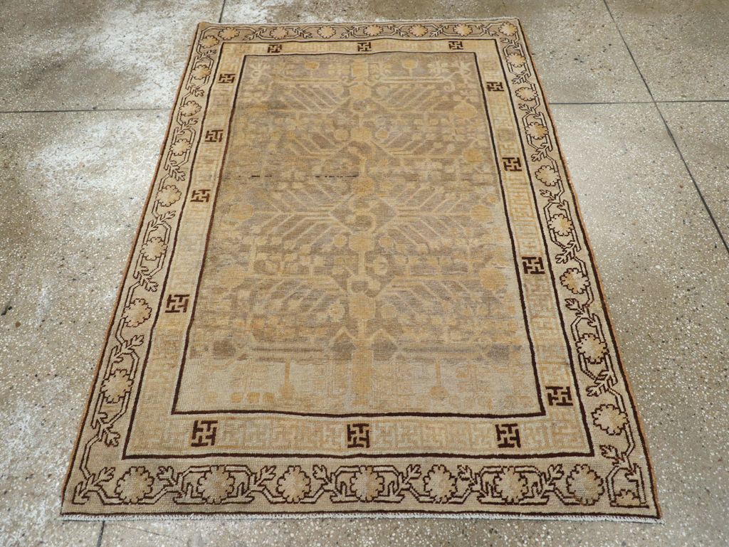 Antique East Turkestan Khotan Rug, No.10586 - Gss