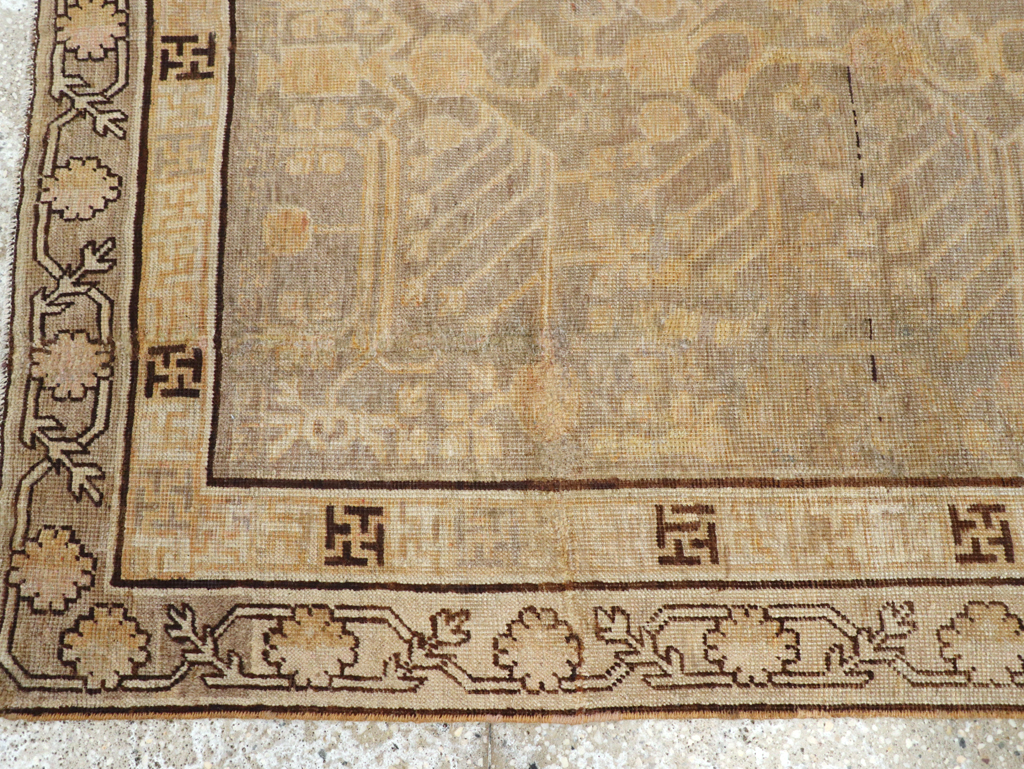 Antique East Turkestan Khotan Rug, No.10586 - Gss