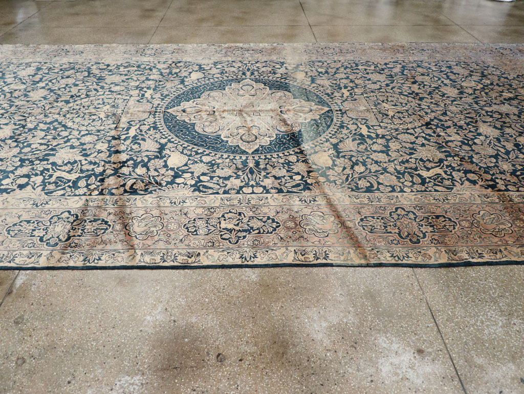 Antique Indian Kashan Carpet, No.10600 - Gss