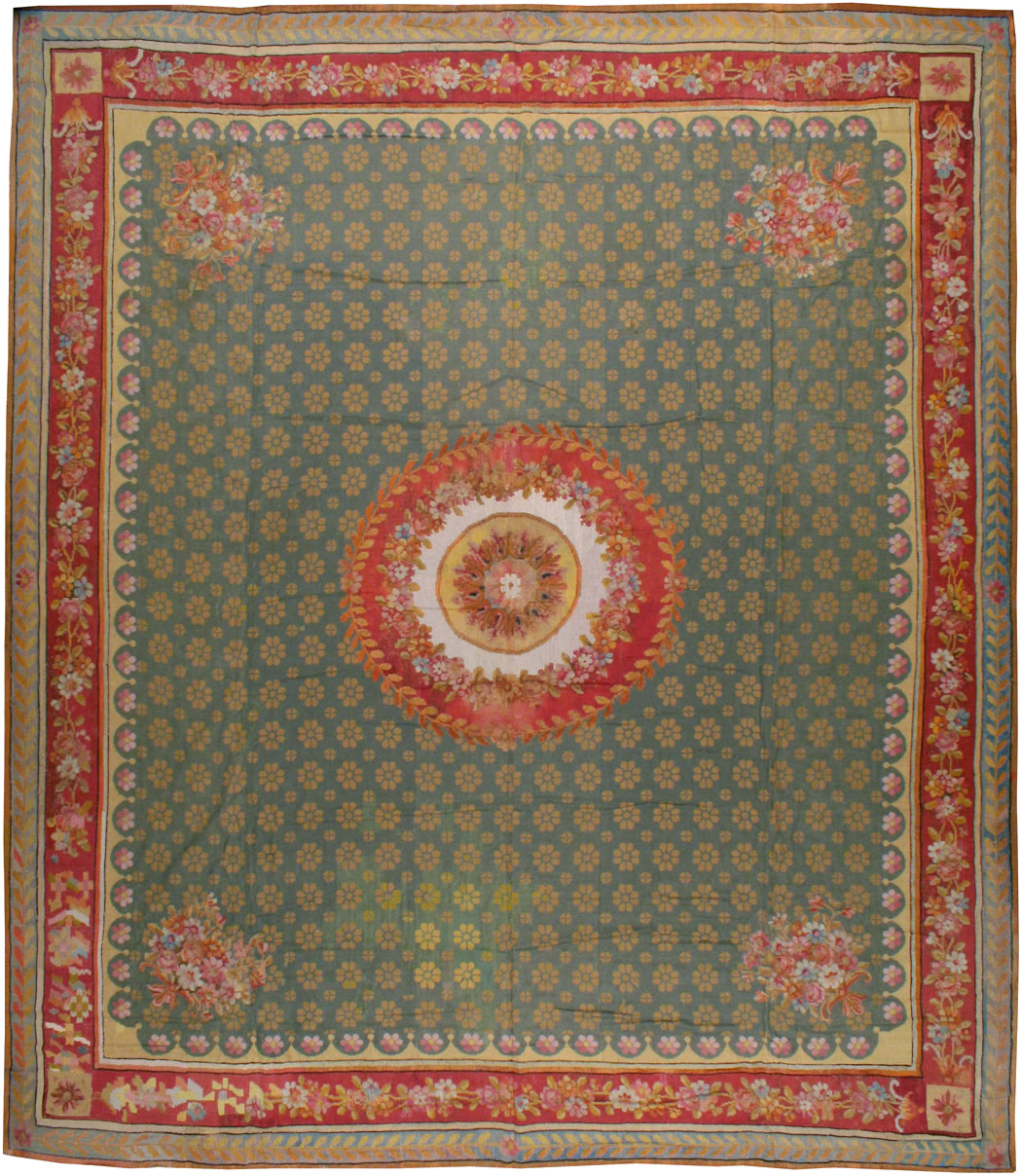 Antique English Needlepoint Carpet, No.10787 - Gss