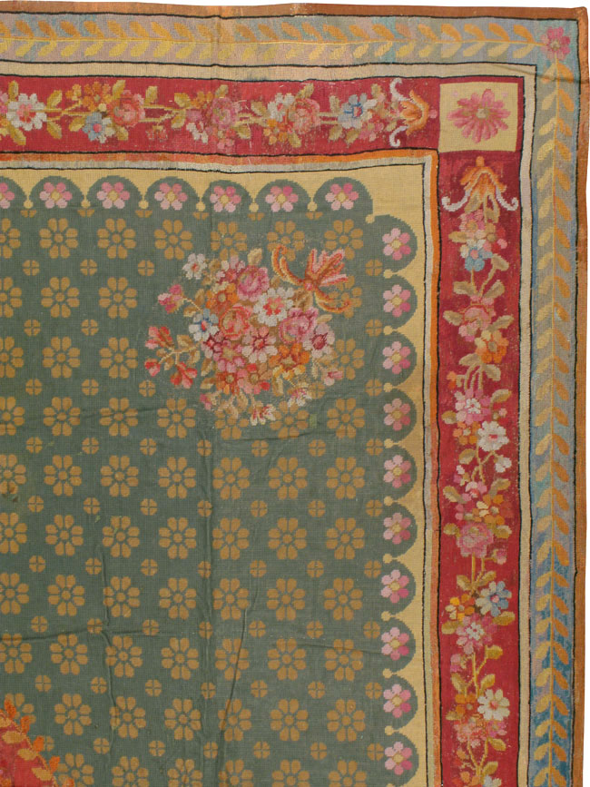 Antique English Needlepoint Carpet, No.10787 - Gss