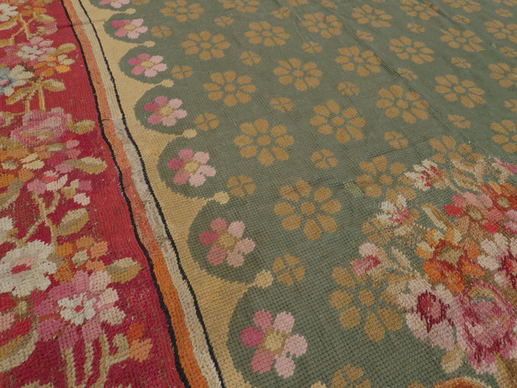 Antique English Needlepoint Carpet, No.10787 - Gss