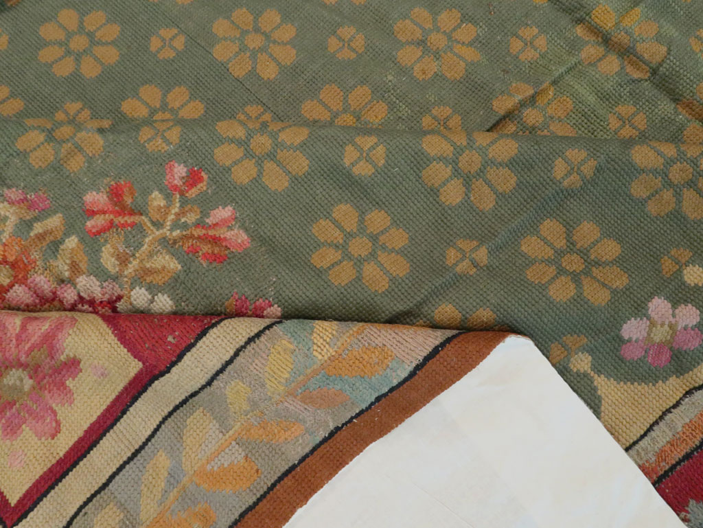 Antique English Needlepoint Carpet, No.10787 - Gss