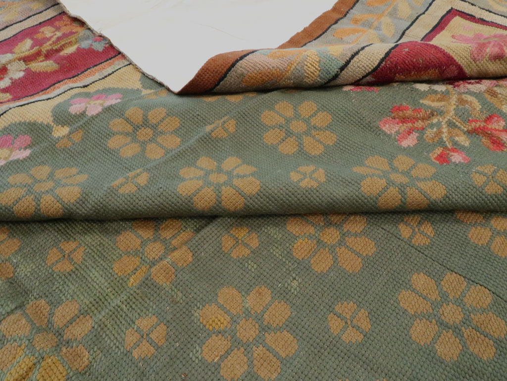 Antique English Needlepoint Carpet, No.10787 - Gss