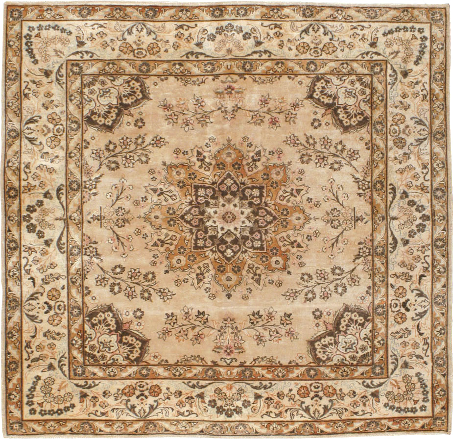 Antique Persian Tabriz Square Carpet, No.10795 - Gss