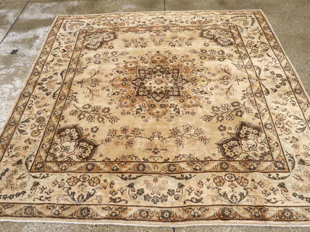 Antique Persian Tabriz Square Carpet, No.10795 - Gss