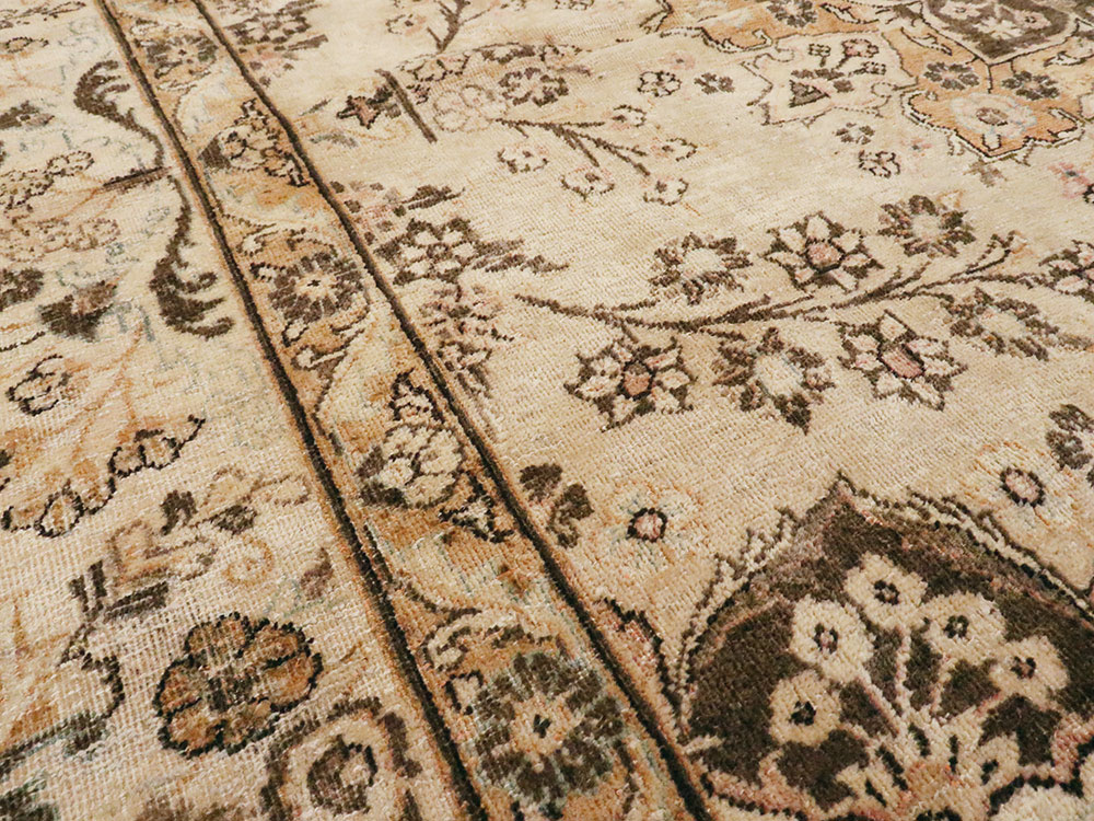 Antique Persian Tabriz Square Carpet, No.10795 - Gss