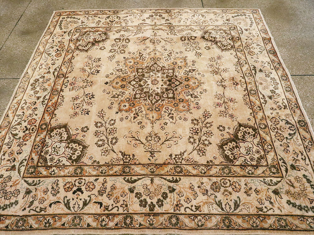 Antique Persian Tabriz Square Carpet, No.10795 - Gss