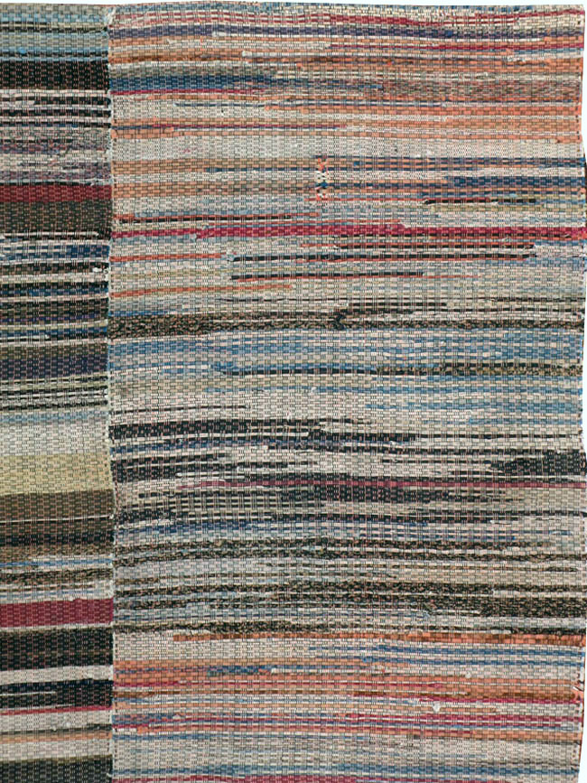 Vintage American Rag Rug, No.10817 - Gss