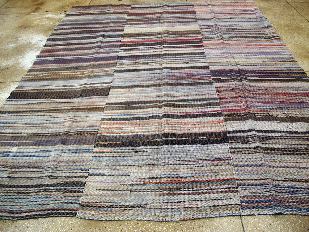Vintage American Rag Rug, No.10817 - Gss