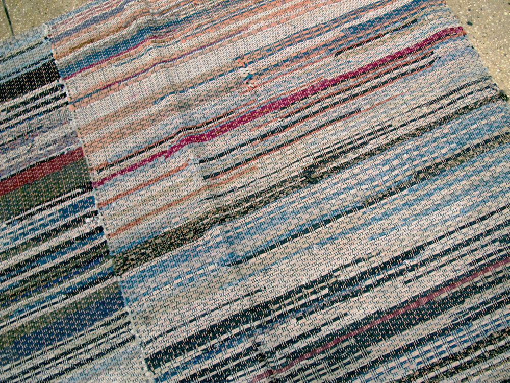 Vintage American Rag Rug, No.10817 - Gss
