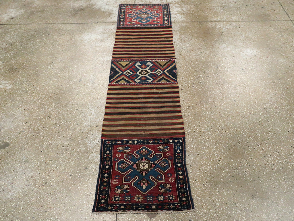 Antique Northwest Persian Bag Face Runner, No.10890 - Gss