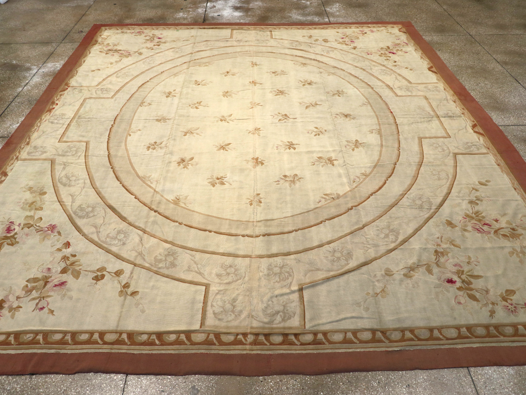 Antique French Aubusson Carpet, No.10892 - Gss