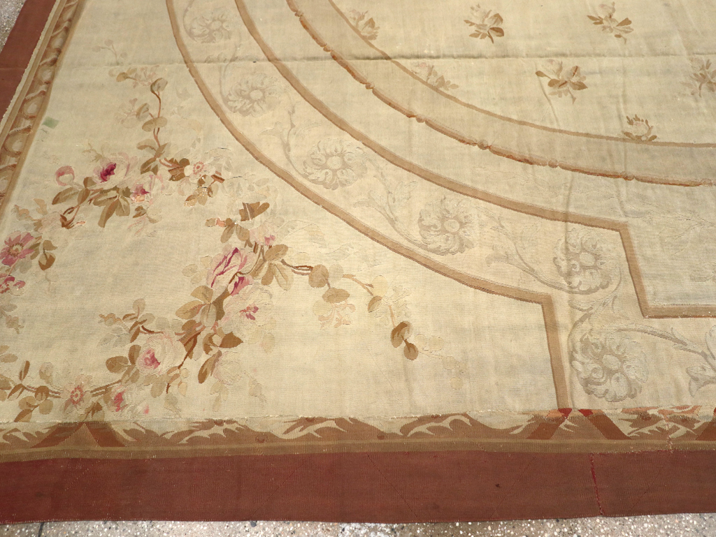 Antique French Aubusson Carpet, No.10892 - Gss