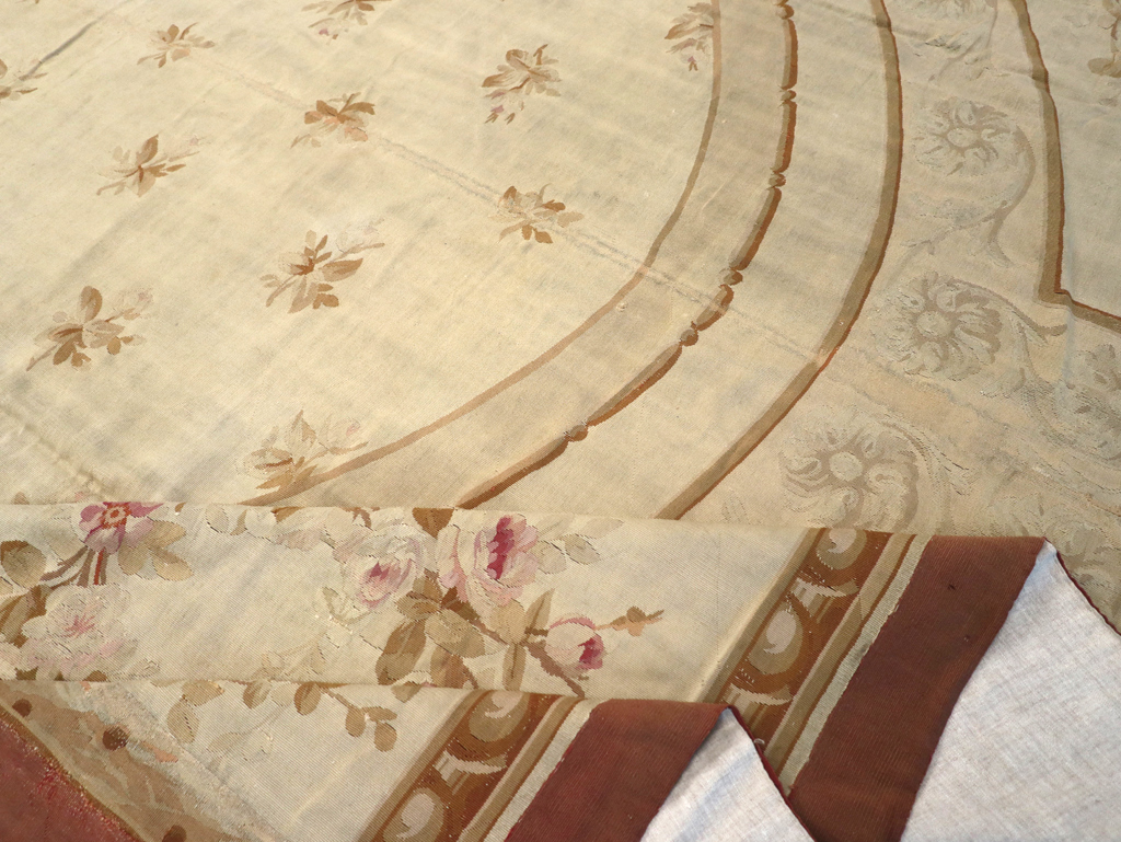 Antique French Aubusson Carpet, No.10892 - Gss