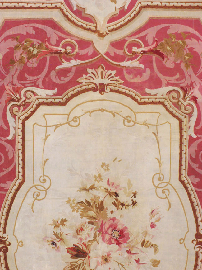 Antique French Aubusson Carpet, No.10969 - Gss