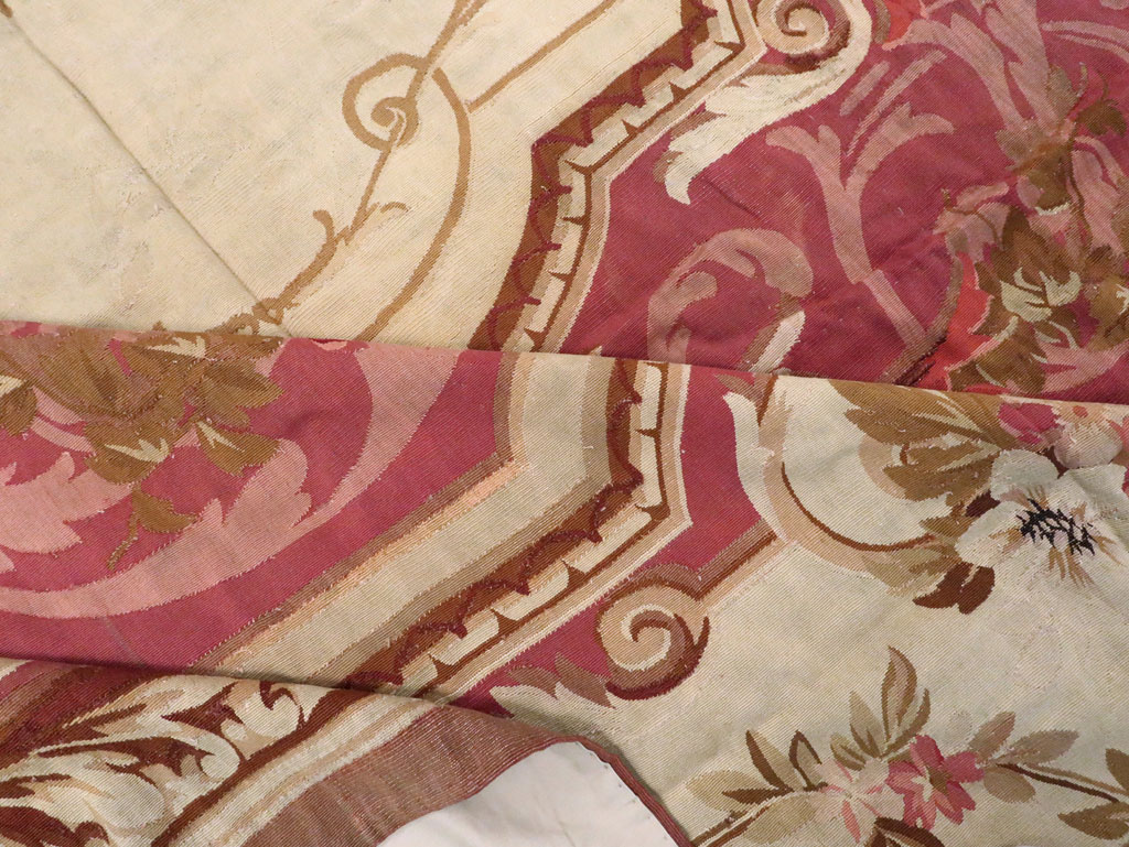 Antique French Aubusson Carpet, No.10969 - Gss