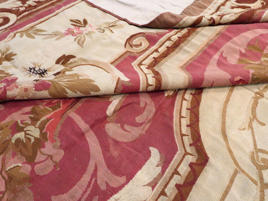 Antique French Aubusson Carpet, No.10969 - Gss