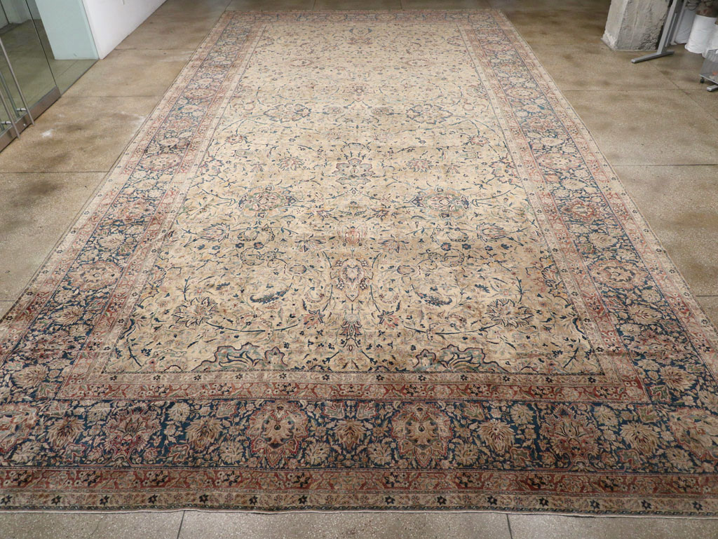 Antique Persian Lavar Kerman Oversize Carpet, No.11001 - Gss